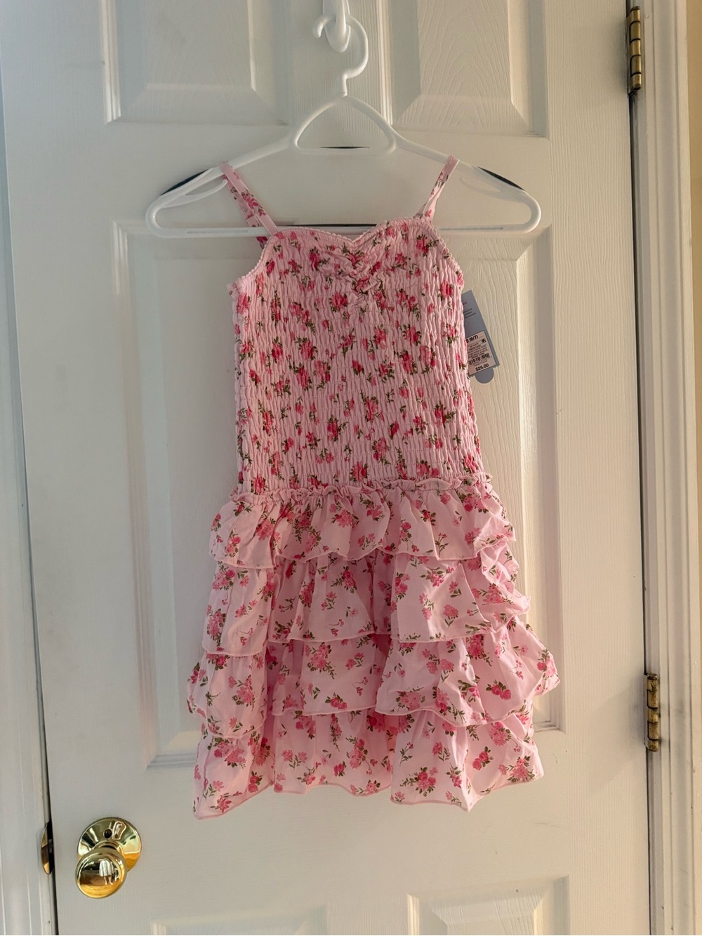 Target Pink Floral Tiered Ruffle Dress